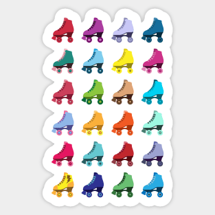 Rainbow Roller Skatin' Sticker